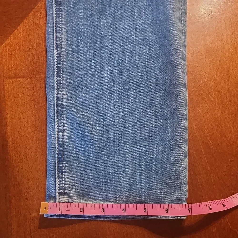 Banana Republic Traveler Mid Rise Slim Leg Jeans, 33 X 33, Blue Denim